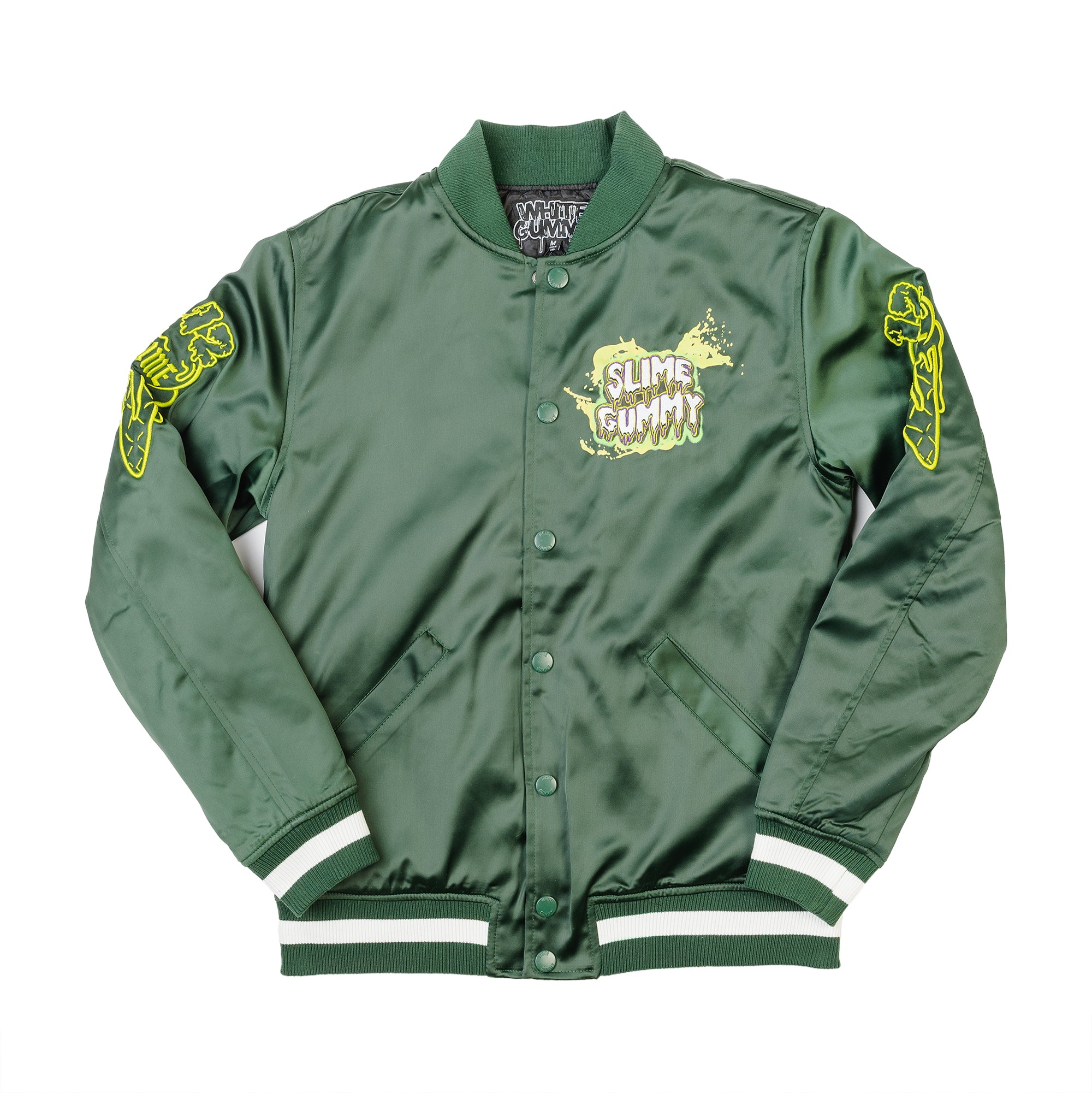 Print-motif baseball jacket - Khaki green/SmileyWorld® - Kids | H&M IN