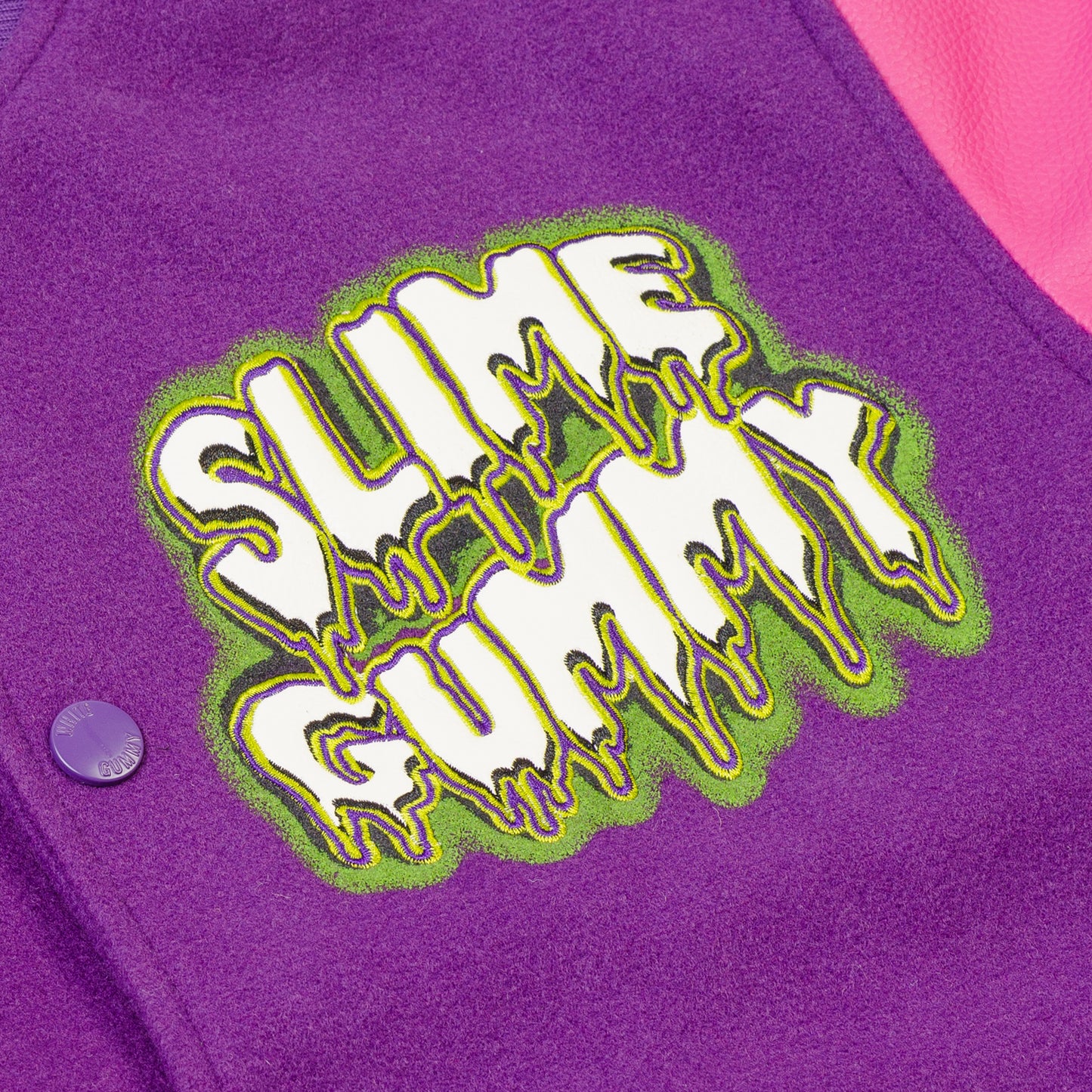 SLIME GUMMY VARSITY JACKET - PURPLE