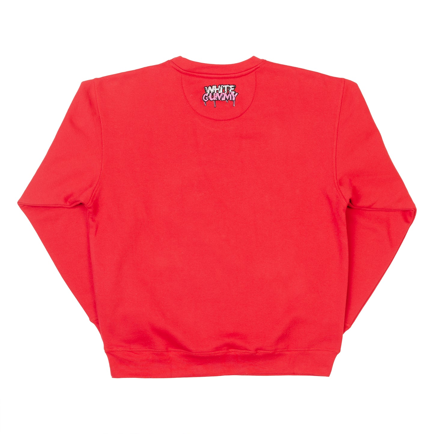 WHITE GUMMY BEAR CREWNECK - RED