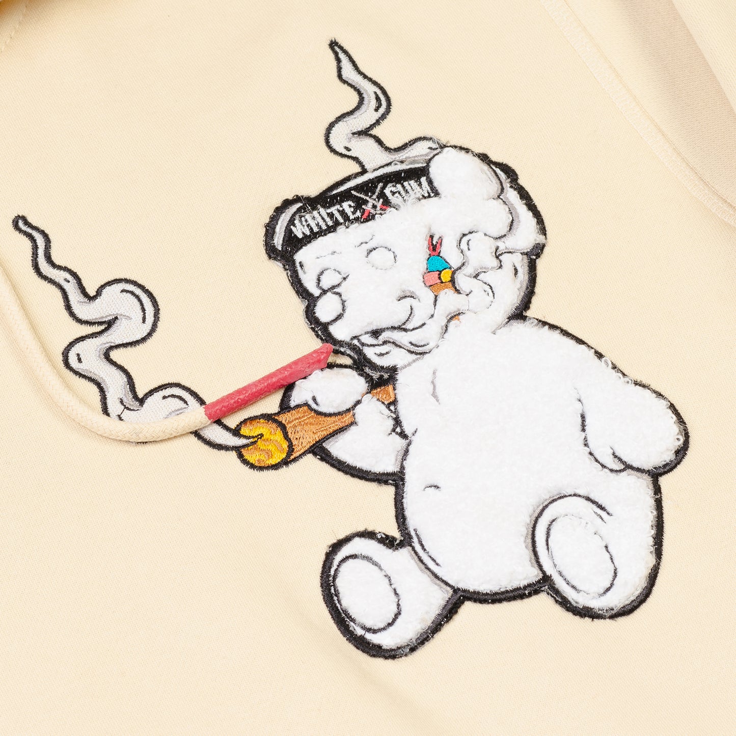 WHITE GUMMY HOODIE - CREAM