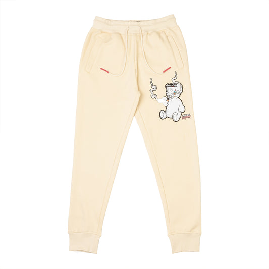 WHITE GUMMY JOGGER - CREAM