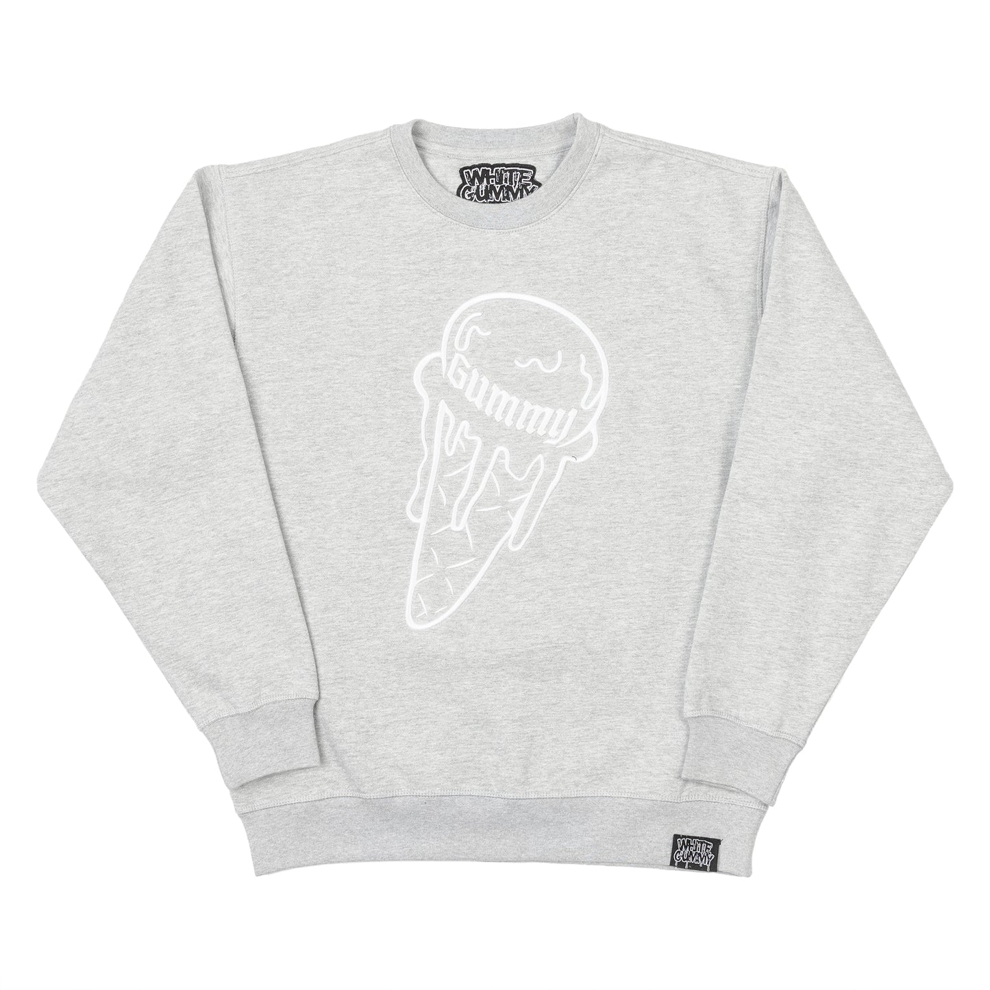 WHOPERZZ LS CREWNECK SWEATSHIRT - HEATHER GREY